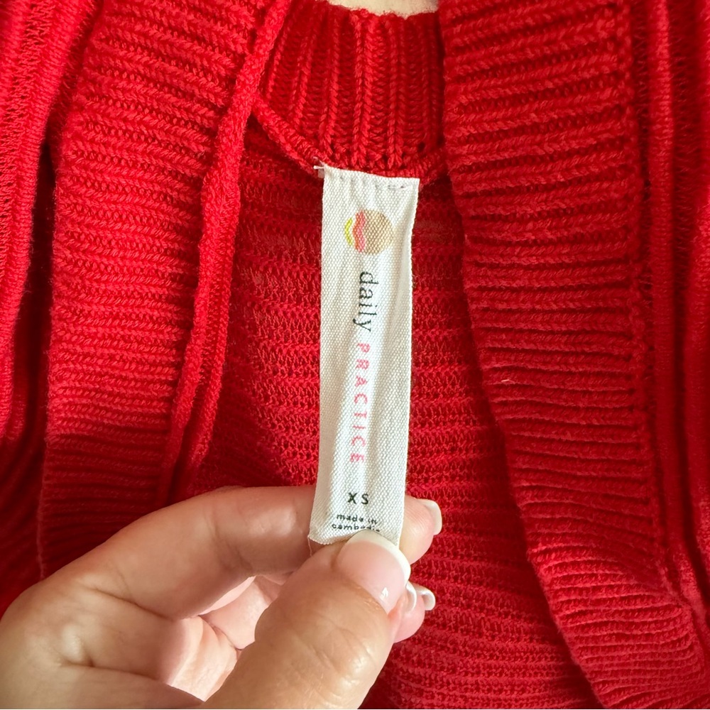 Daily Practice from Anthropologie Red Racing Strips Long Sleeve Knit Sweater - Picture 5 of 6